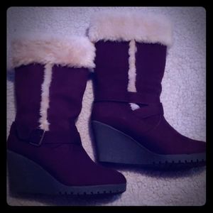 Brown Wedge Boots